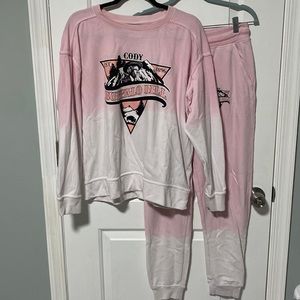 Pink sweat set size L